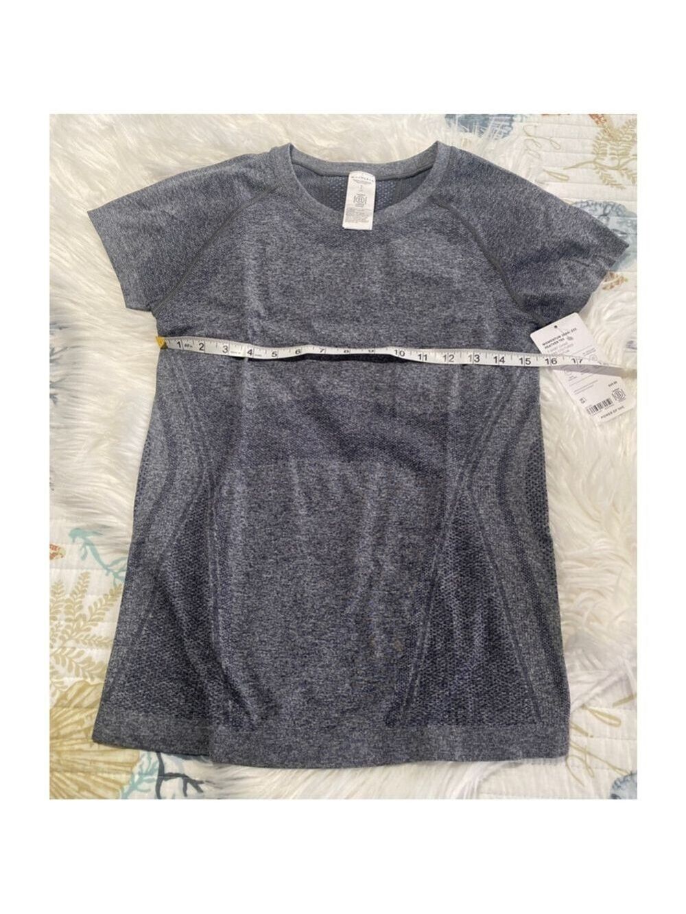 Athleta woman’s Momentum Seamless Heather Tee S Gray/blue - Picture 1 of 5